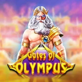 Gates of Olympus slot logo by Pragmatic Play at Majestic Slots CasinoGates of Olympus