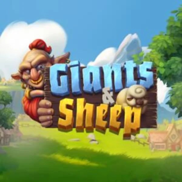 Official Slots logo: Giants and Sheep by Relax Gaming at Majestic Slots Casino