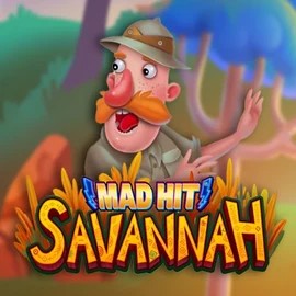 Mad Hit Savannah slot logo by RubyPlay at Majestic Slots Casino