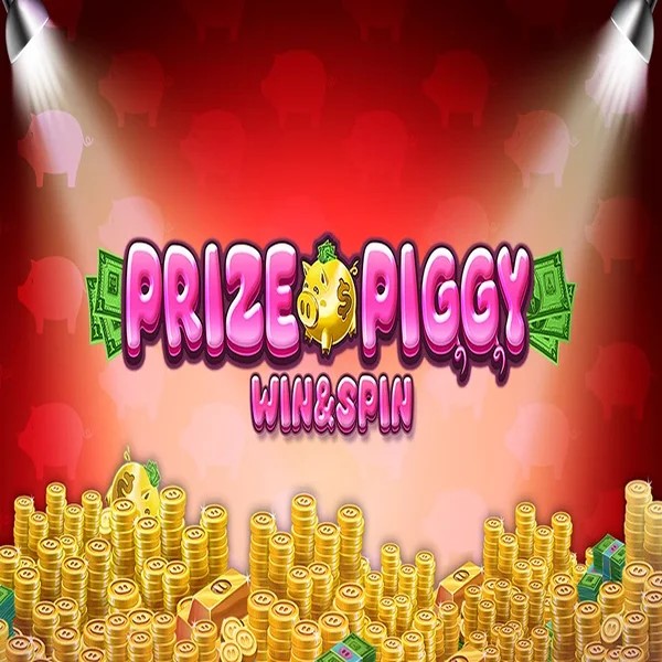Prize Piggy Win &amp; Spin game by Inspired Gaming – logo hosted on Majestic Slots Casino