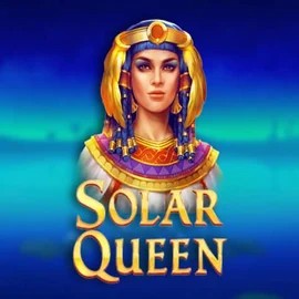 Solar Queen slot logo by Playson at Majestic Slots Casino
